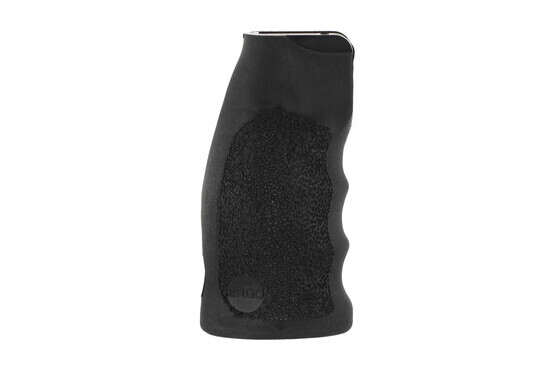 Ergo Tactical Deluxe Zero Angle Precision pistol grip in black with comfortable overmolded design and rhino hide texturing.
